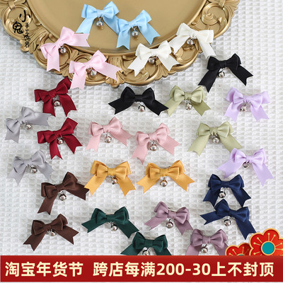 taobao agent Multicoloured small hairgrip with bow, bangs, Japanese small bell, hair accessory