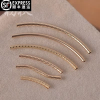 Импортная изогнутая трубка, глянцевые матовые аксессуары, США, 14 карат, диаметр 1.5мм, 1.5мм