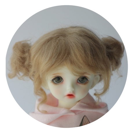 【fairy】1/6分1/4bjd娃娃超萌可爱丸子头双包短假发假毛