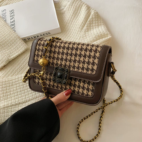 Ретро цепь, сумка через плечо, небольшая сумка на одно плечо, коллекция 2022, на цепочке