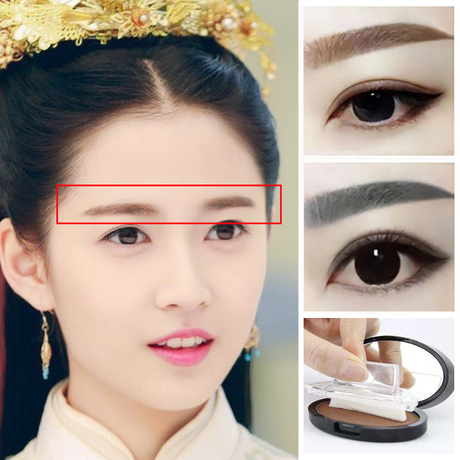韩式一秒画眉神器眉毛印章眉粉一字眉正品防水懒人初学者三种眉形