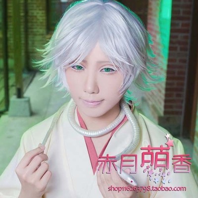 taobao agent Mengxiang's cosplay wig Vitality Girl Girl Radio Yuan Shen Ruixi K Yizana Silver White Battle Short Hair