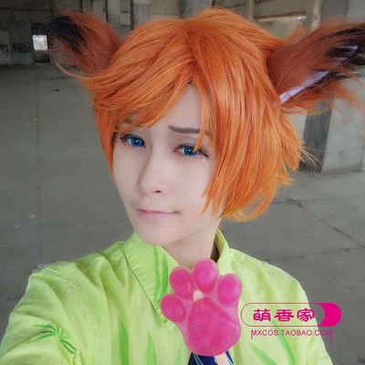 taobao agent Mengxiang Family Crazy Animal City Rabbit Zootopia Judi Fox Nick anthropomorphic orange spot cosplay wig