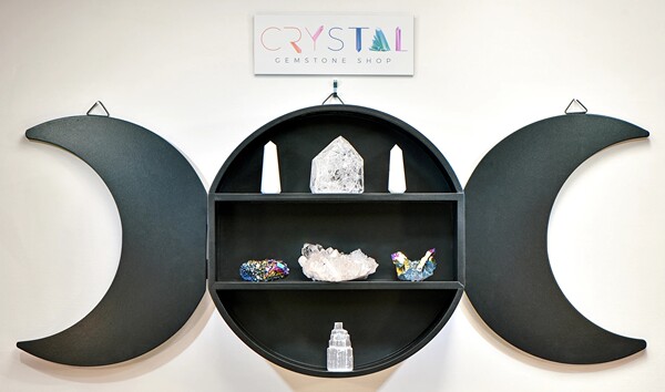 NS Triple Moon Goth тройной луна трехфазный богиня деревянный Украшение стены стеллажи ретро домой