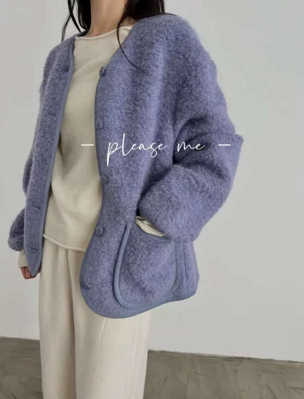 Winter multicoloured woolen jacket