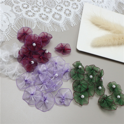 taobao agent Snowfront ribbon beautiful big beads discant small flowers and small flowers exit mini flower decoration handmade clothing baby clothing outer supplement