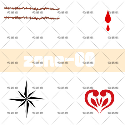 taobao agent Rabbit sauce】Zone-00 zero zero zero zero tear son Miao Zhi Wanano nine clean cosplay tattoo stickers