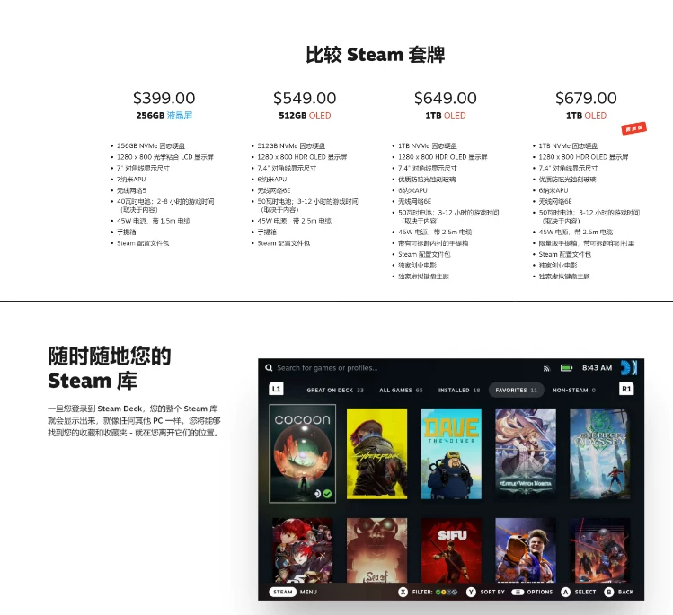 Brand new Steamdeck OLED handheld steam deck game console host STEAM DECK computer dual system