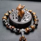 Rythalin prajna heart sutra+green Sandald Deer+Big Tiger Eye Stone