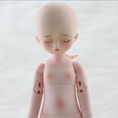 taobao agent Gray feathers are sleeping in full sleep, looking for 6 -point resin, makeup, painting head SD/ BJD doll single -headed head