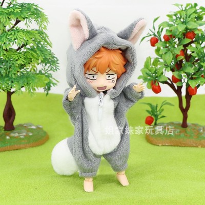 taobao agent Free shipping alone!OB11 baby gray wolf animal home clothing pajamas 12 points BJD GSC body and other applications