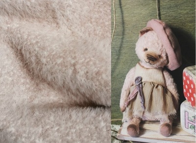 taobao agent 7#Single rice pink snowflake plush cloth teddy bear cloth doll cloth hair sea hair