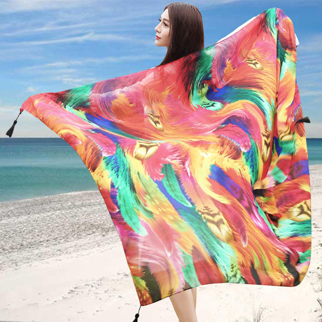 【海边沙滩巾】_丝巾围巾图片_雪纺纱巾价格_搭配分享 - 爱逛街