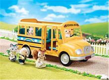 Семейные игрушки Sylvanian Families в школьном автобусе (зарубежная версия)