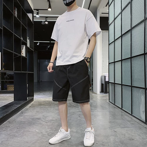 Нарукавники, летний комплект, тонкая трендовая модная спортивная футболка для отдыха, короткий рукав