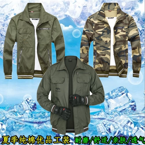 Хлопковый лонгслив для работы, износостойкая куртка, рабочая одежда