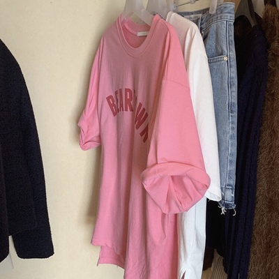 taobao agent Strawberry Holy Girl Girl A cream Fan Short Sleeve Tee INS Japanese Korean Loose Printing Letter T -shirt