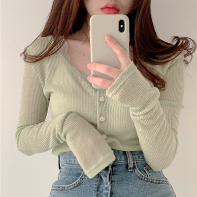 taobao agent Knitted spring top, short retro cardigan, jacket, for girls