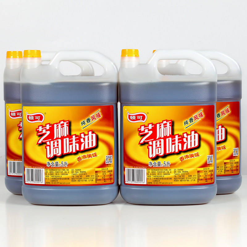 顿可纯香芝麻油5l4桶装餐饮商用捞汁海鲜凉拌火锅味碟调味增香油