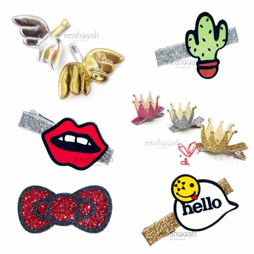 Мультяшные шпильки для волос ручной работы, заколка для волос для девочек, аксессуар для волос, США