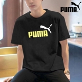 Puma, мужская летняя хлопковая дышащая футболка с коротким рукавом для отдыха