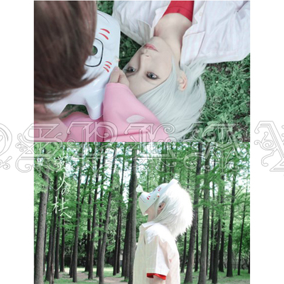 taobao agent [Exclusive Spot] Fire Mori Silver/Ajin Silver White Style Anti -Qiao Face COS Wig