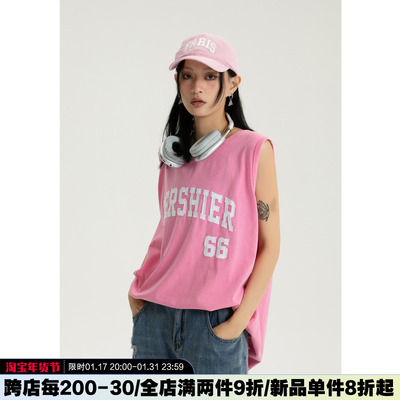 taobao agent Tide, genuine retro T-shirt, basketball uniform, tank top, vest, American style