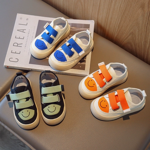 Детские тканевые нескользящие туфли для мальчиков, кроссовки, 2022, осенние, в корейском стиле, мягкая подошва