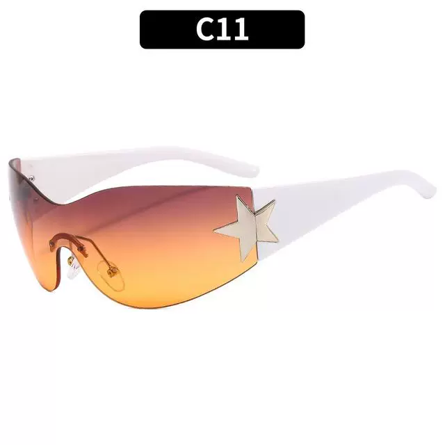 Очки солнцезащитные PUNK One PIECE SUNGLASSSES GOGGLE New Y2K RIMLESS SUN GLASSES