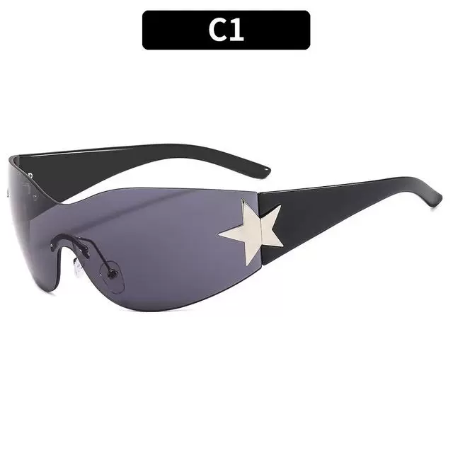Очки солнцезащитные PUNK One PIECE SUNGLASSSES GOGGLE New Y2K RIMLESS SUN GLASSES