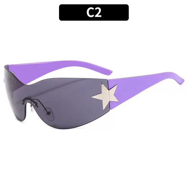 Очки солнцезащитные PUNK One PIECE SUNGLASSSES GOGGLE New Y2K RIMLESS SUN GLASSES