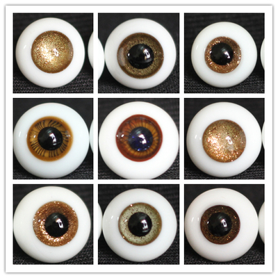 taobao agent BJD doll eye 14mm glass eye beads 1/34 cents orange brown iris brown scholarly sand collection