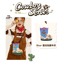 Ретро джинсовая подарочная коробка, открытка