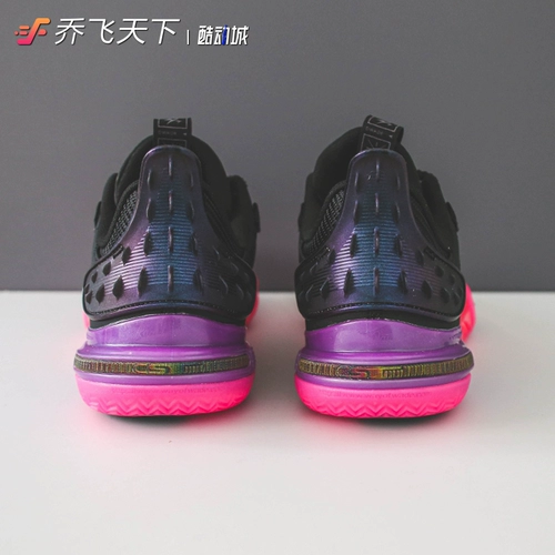 Qiao Feitian Leanting Li Ning's Весь город 11 черно-фиолетовых амортизаторов.
