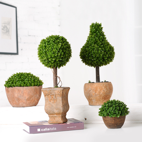 仿真花假花小盆栽 绿植盆栽摆件 书房客厅植物摆件家居创意装饰品