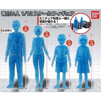 taobao agent Bandai Bandai Gacha transparent blue 1/12 proportion of doll model figure body photo photographer baby