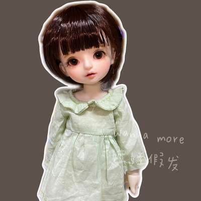 taobao agent Bjd baby 3468 three four, six, eighty -two -point wig Female short hair Bobo head students high -temperature silk brown