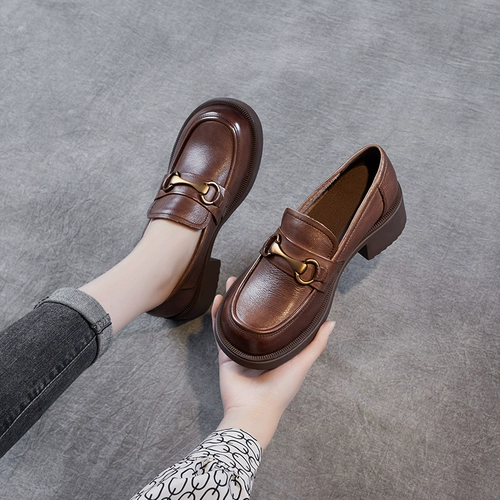 Лоферы, обувь в английском стиле, туфли для кожаной обуви, из натуральной кожи, мягкая подошва, в британском стиле