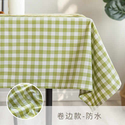 tablecloth cloth waterproof rectangular table cloth nordic ins fresh tea table table cloth green plaid student desk cloth