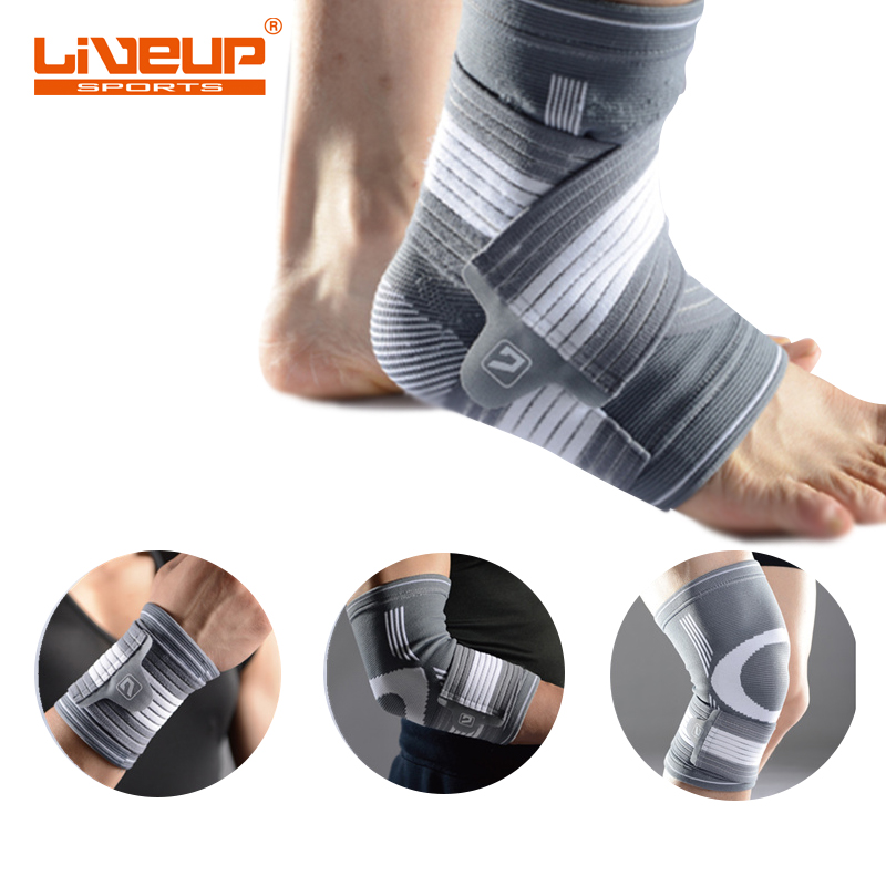 LIVEUP 加压可调式运动护膝 薄款运动护具护肘护踝护腕单只通用