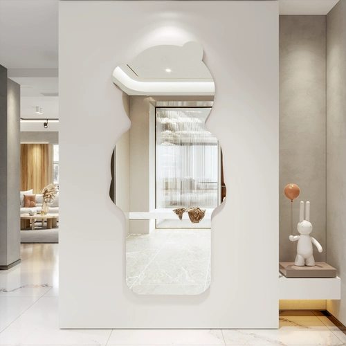 Нерегулярное зеркало полное зеркальное зеркало Стена -маленькое медвежье зеркало Склейка Стена Чужой Зеркало Сетка Красная вставка