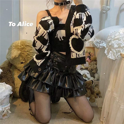 taobao agent [To Alice] C5962 Original cute 哞哞 knitted series jacket