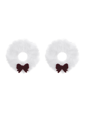 taobao agent [To Alice] The three -dimensional bow of the bear is Christmas, the versatile soft girl cute furry hair circles