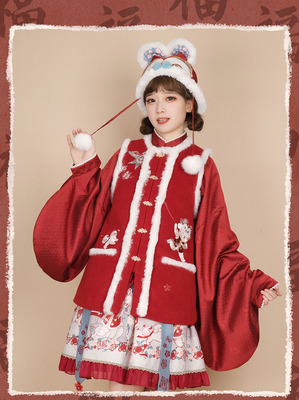taobao agent [Dear Dolls] L1072 Original Lolita Tiger Tiger Wei Wei Weifei Ancient Wind Elements Long Vest