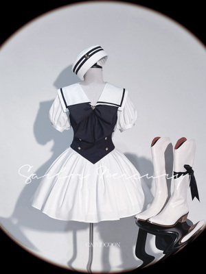 taobao agent [Haifeng Beauty Girl Promotion] Photo to send a publicity card dress OP sailor cat cocoon box Catcocoon