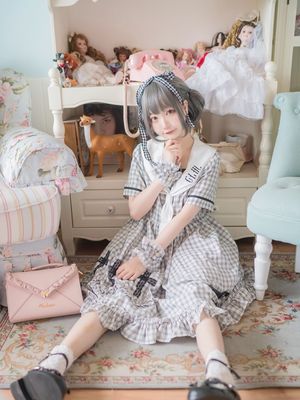 taobao agent [Dream and treasure spot] National brand lolita fog cat dress cross