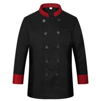 Черный красный воротник с длинным рукавом