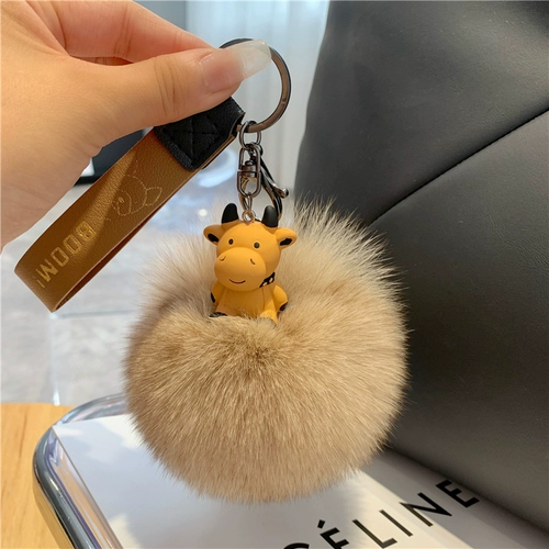 Милый фугу мяч, высококлассный брелок, сумка, украшение на сумку, лиса, енот, подарок на день рождения