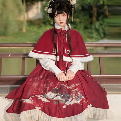taobao agent Genuine red dress, Lolita style, Chinese style