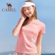Camel nữ thể thao ngắn tay áo thun mùa hè nam và nữ rộng rãi và nhanh khô chạy bộ quần áo tập thể dục yoga giản dị hàng đầu - Áo phông